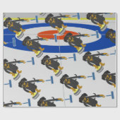 Dachshund Curling Cadeaupapier (Vlak)