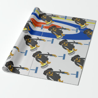 Dachshund Curling Cadeaupapier