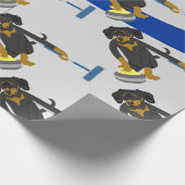 Dachshund Curling Cadeaupapier (Hoek)