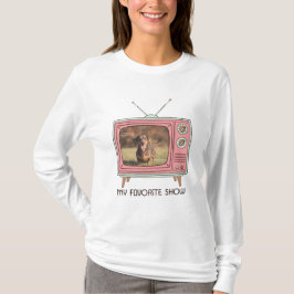 Dachshund Custom Photo - Retro TV T-shirt