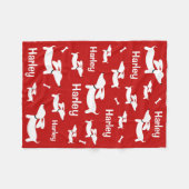 Dachshund Custom Rode Deken voor Wiener Honden (Voorkant (Horizontaal))