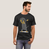 Dachshund Cute Dabbing Dab Dance Gif T-shirt (Voorkant volledig)