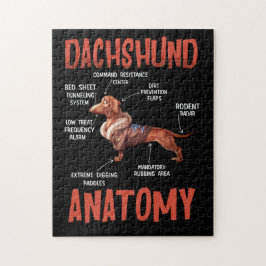 Dachshund Cute for Wiener Doxie Lovers Anatomy Legpuzzel