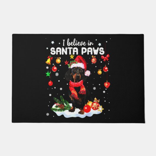 Dachshund Cute Kerstmis Deurmat (Voorkant)