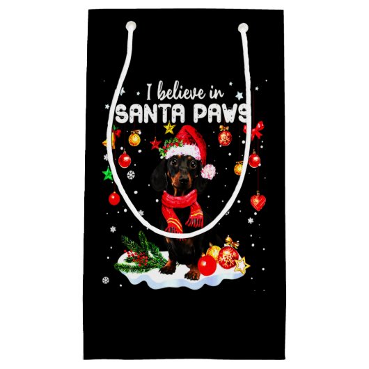 Dachshund Cute Kerstmis Klein Cadeauzakje (Voorkant)