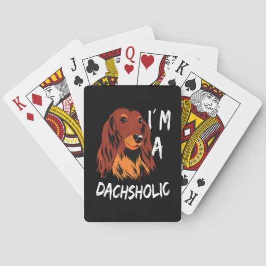 Dachshund Dachsholic Pokerkaarten (Achterkant)