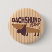 Dachshund Dad, 2¼ Inch Round Button (Voorkant)