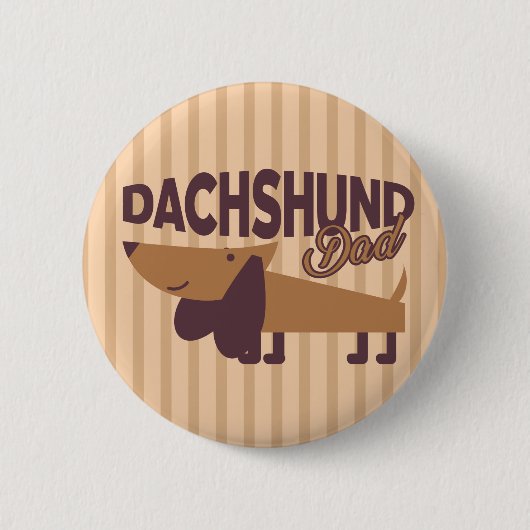 Dachshund Dad, 2¼ Inch Round Button (Voorkant)