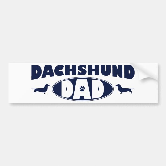 Dachshund Dad Bumpersticker (Voorkant)