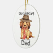 Dachshund Dad Ceramic Ornament (Links)