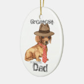 Dachshund Dad Ceramic Ornament (Links)