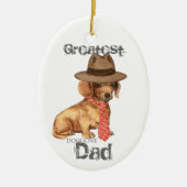 Dachshund Dad Ceramic Ornament (Voorkant)