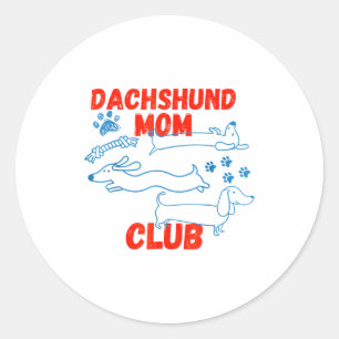 Dachshund Dad Club Leven Is Beter Met Doxies Vader Ronde Sticker