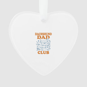 Dachshund Dad Club Vintage Hond Shirt Ontwerp_1 Ornament