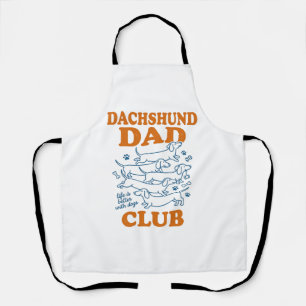 Dachshund Dad Club Vintage Hond Shirt Ontwerp_1 Schort
