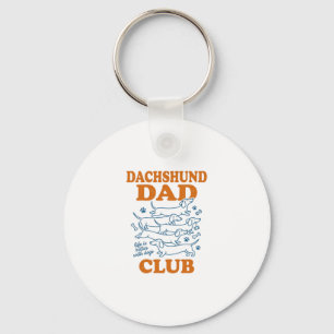 Dachshund Dad Club Vintage Hond Shirt Ontwerp_1 Sleutelhanger