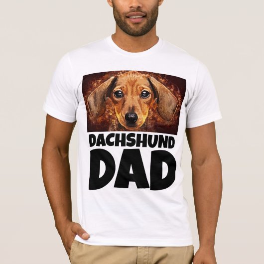 DACHSHUND DAD DOG T-SHIRT (Voorkant)