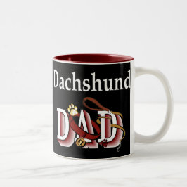 Dachshund DAD Gifts Tweekleurige Koffiemok