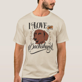 Dachshund Dad: I Love My Dachshund Light Mannen T-shirt