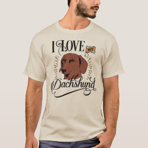 Dachshund Dad: I Love My Dachshund Light Mannen T-shirt
