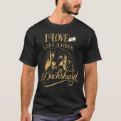 Dachshund Dad: I Love My L-H Dachshund Dark Mannen T-shirt (Voorkant)