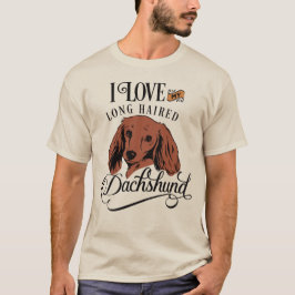 Dachshund Dad: I Love My L-H Dachshund Light Manne T-shirt