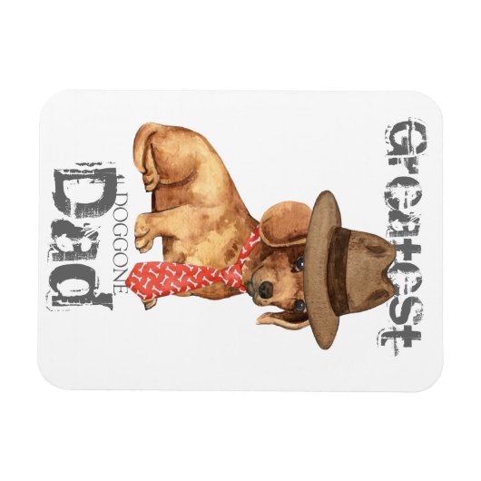 Dachshund Dad Magneet (Horizontaal)