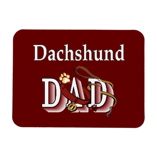 Dachshund Dad Magneet (Horizontaal)