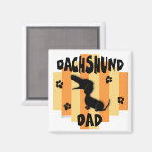 Dachshund Dad Magnet (Voorkant / Achterkant)
