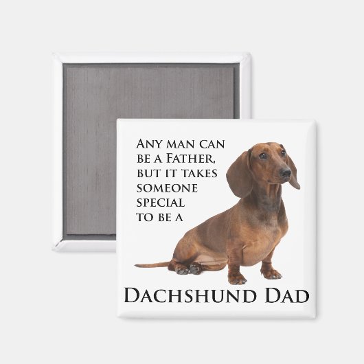 Dachshund Dad Magnet (Voorkant / Achterkant)