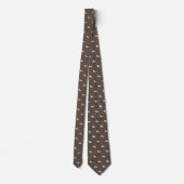 Dachshund Dad Necktie Brown Doxie Dad Stropdas (Achterkant)