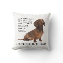 Dachshund Dad Pillow