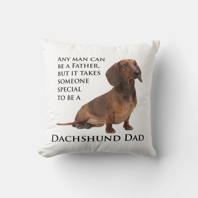 Dachshund Dad Pillow Kussen (Voorkant)