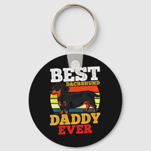 Dachshund Dad Retro Sleutelhanger