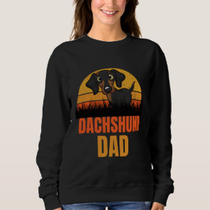 Dachshund Dad Retro Vitage for Fathers Dachshund Trui