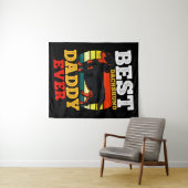 Dachshund Dad Retro Wandkleed (In Situ (horizontaal))