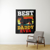 Dachshund Dad Retro Wandkleed (In situ)