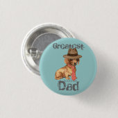 Dachshund Dad Ronde Button 3,2 Cm (Voorkant /achterkant)