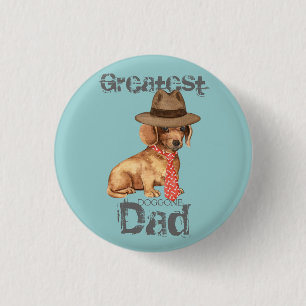 Dachshund Dad Ronde Button 3,2 Cm