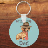Dachshund Dad Sleutelhanger (Voorkant)