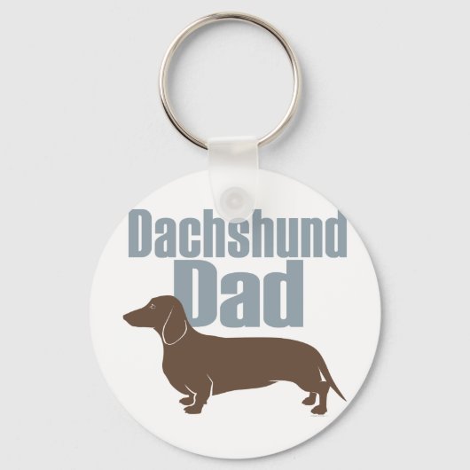 "Dachshund Dad" Sleutelhanger (Voorkant)