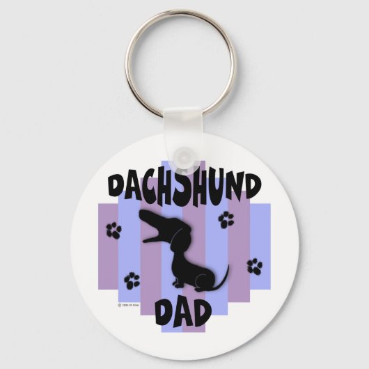 Dachshund Dad Sleutelhanger (Voorkant)