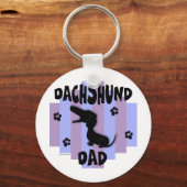 Dachshund Dad Sleutelhanger (Voorkant)