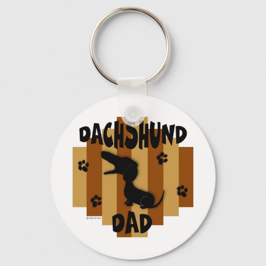 Dachshund Dad Sleutelhanger (Voorkant)