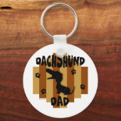 Dachshund Dad Sleutelhanger (Voorkant)