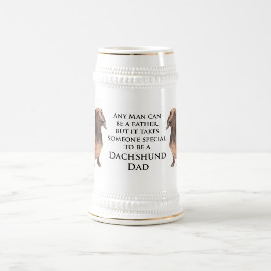 Dachshund Dad Stein Bierpul (Center)
