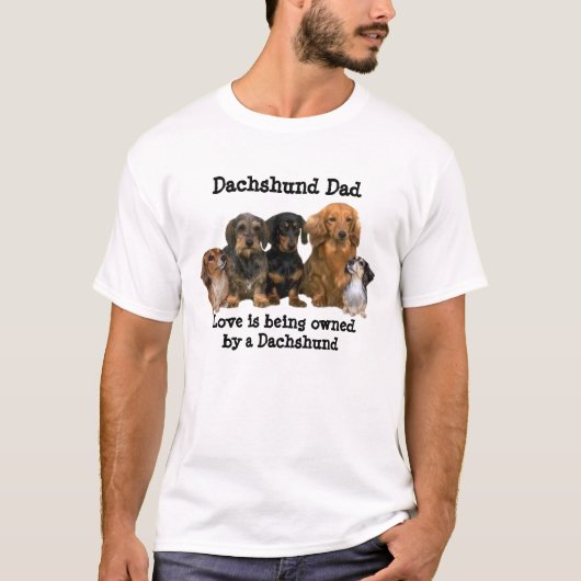 Dachshund Dad T-Shirt (Voorkant)