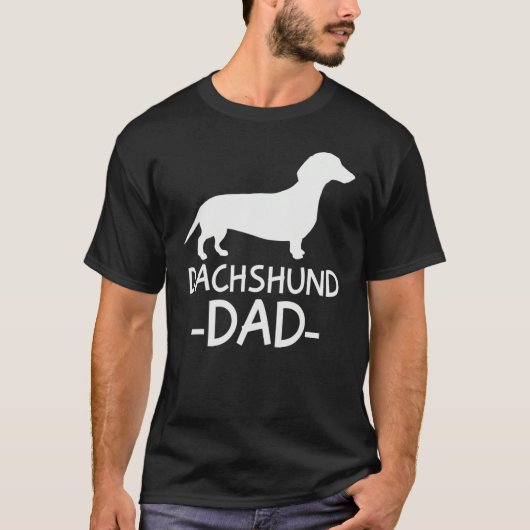 Dachshund Dad Weiner Weenie Apparel dog lover hold T-shirt (Voorkant)