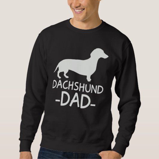 Dachshund Dad Weiner Weenie Apparel dog lover hold Trui (Voorkant)