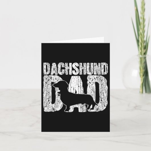 Dachshund Dad Wiener Father Fathers Day  Gi Kaart (Voorkant)